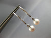 ESTATE AAA LIGHT PINK SOUTH SEA PEARL 14KT WHITE GOLD LEVERBACK HANGING EARRINGS