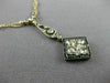 ANTIQUE LARGE 2.30CT DIAMOND & AAA SAPPHIRE 14KT TWO TONE GOLD NECKLACE #26434