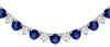 25.93CT DIAMOND & AAA SAPPHIRE 14KT WHITE GOLD ROUND GRADUATING TENNIS NECKLACE