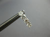 ESTATE SMALL 1.43CT DIAMOND 14KT WHITE GOLD SHARED PRONG 5 STONE HUGGIE EARRINGS