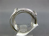 ESTATE LARGE .31CT DIAMOND 18KT WHITE GOLD 3D MULTI ROW CRISS CROSS FUN RING