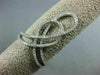 ESTATE LARGE .37CT DIAMOND 14KT WHITE GOLD 3D INFINITY LOVE KNOT LOVE FUN RING
