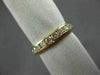 ESTATE .65CT DIAMOND 14KT YELLOW GOLD ROUND CHANNEL ANNIVERSARY RING 3mm 14574