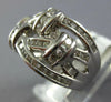 WIDE 1.35CT DIAMOND 14KT WHITE GOLD CRISS CROSS LOVE KNOT FUN ANNIVERSARY RING