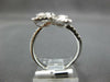 LARGE 1.22CT DIAMOND 18K WHITE GOLD ROUND MARQUISE & PEAR SHAPE FLOWER LOVE RING