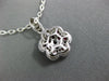 ESTATE 1.07CT DIAMOND & AAA RUBY 18KT WHITE GOLD CLASSIC CLUSTER FLOWER PENDANT