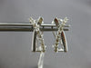 ESTATE .38CT DIAMOND 14KT WHITE GOLD 3D CRISS CROSS X CLIP ON HANGING EARRINGS