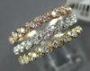 WIDE .69CT DIAMOND 14KT TRI COLOR GOLD 6 ROW STACKABLE ATTACHED ANIVERSARY RING