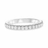 ESTATE .35CT DIAMOND 14K WHITE GOLD ROUND SEMI ETERNITY WEDDING ANNIVERSARY RING