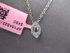 .16CT DIAMOND & AAA AQUAMARINE 14K WHITE GOLD MARQUISE SHAPE HALO LEAF PENDANT