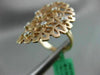 ESTATE LARGE .20CT DIAMOND 18KT ROSE GOLD 3D OPEN FLOWER FILIGREE ETOILE RING