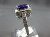 LARGE 4CT DIAMOND & AAA AMETHYST 14KT WHITE GOLD CUSHION & ROUND ENGAGEMENT RING