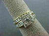 LARGE 1.54CT ROUND DIAMOND & AAA SAPPHIRE 14K YELLOW GOLD 3D ENGAGEMENT RING SET