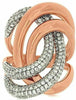 ESTATE EXTRA LARGE 1.60CT DIAMOND 14KT ROSE GOLD 3D MULTI ROW ANNIVERSARY RING