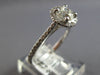 ESTATE 1.15CT DIAMOND 14KT WHITE GOLD 3D CLASSIC ROUND HALO ENGAGEMENT RING
