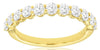 1.20CT DIAMOND 14KT YELLOW GOLD 3D ROUND SHARED PRONG WEDDING ANNIVERSARY RING