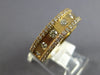 ESTATE .89CT DIAMOND 14KT YELLOW GOLD 3D ROUND ETOILE WEDDING ANNIVERSARY RING