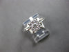 ESTATE .34CT DIAMOND 18KT WHITE GOLD 3D CLASSIC SOLITAIRE HALO ENGAGEMENT RING
