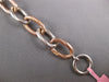 LARGE & LONG .98CT DIAMOND 14KT WHITE & ROSE GOLD OVAL LINK TOGGLE LOVE BRACELET