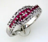 .73CT DIAMOND & AAA RUBY 14KT WHITE GOLD 3D SEMI INFINITY CRISS CROSS LOVE RING