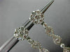 ESTATE 2.58CT DIAMOND 18KT WHITE GOLD 3D FLOWER INFINITY PEAR HANGING EARRINGS