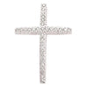 ESTATE .34CT DIAMOND 14KT WHITE GOLD 3D CLASSIC CROSS FLOATING PENDANT