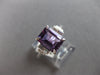1.92CT DIAMOND & AAA AMETHYST 14K WHITE GOLD EMERALD CUT & ROUND ENGAGEMENT RING