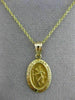 ESTATE 14K YELLOW GOLD OVAL SAINT CHRISTOPHER PROTECT US FLOATING PENDANT #24992