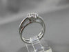 ANTIQUE .66CT DIAMOND 14KT WHITE GOLD DOUBLE BAND FLOWER ENGAGEMENT RING #19377