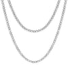 16.8CT DIAMOND 18KT WHITE GOLD 3D ROUND DOUBLE STRAND ETERNITY TENNIS NECKLACE