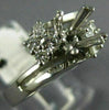 ANTIQUE .40CT DIAMOND 18K WHITE GOLD 3D FLORAL SEMI MOUNT ENGAGEMENT RING #18746