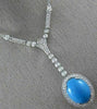 ANTIQUE 5.80CT DIAMOND & AAA TURQUOISE 14K WHITE GOLD HALO ETOILE NECKLACE 21870