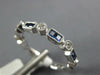 .74CT DIAMOND & AAA SAPPHIRE 18K WHITE GOLD 3D PRINCESS & ROUND ANNIVERSARY RING