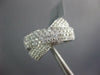 LARGE 2.0CT DIAMOND 18KT WHITE GOLD 3D MULTI ROW CRISS CROSS PAVE X LOVE RING