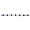 EXTRA LARGE 21.80CT DIAMOND AAA SAPPHIRE 18K WHITE GOLD CUSHION & ROUND BRACELET