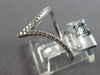 ESTATE WIDE .19CT DIAMOND 18KT WHITE GOLD 3D V SHAPE BUTTERFLY LOVE RING