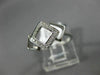 ESTATE .10CT DIAMOND 14KT WHITE GOLD 3D SQUARE PAST PRESENT FUTURE LOVE RING