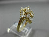 ESTATE LARGE 1.26CT MARQUISE & ROUND DIAMOND 14K YELLOW GOLD COCKTAIL RING 21999