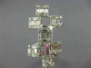EXTRA LARGE 1.18CT ROUND & BAGUETTE DIAMOND 18KT WHITE GOLD 3D MULTI SQUARE RING