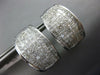 LARGE 5.81CT DIAMOND 14KT WHITE GOLD PRINCESS MULTI ROW CLIP ON HANGING EARRINGS