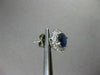 ESTATE 3.19CT DIAMOND & AAA SAPPHIRE 14KT WHITE GOLD DIANA CLUSTER EARRING #1124