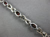 ESTATE 5.9CT DIAMOND & AAA GARNET 14K WHITE GOLD OVAL & ROUND XO TENNIS BRACELET