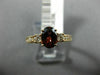 1.40CT ROUND DIAMOND & OVAL RHODOLITE 14KT ROSE GOLD THREE STONE ENGAGEMENT RING