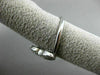 ESTATE WIDE .69CT DIAMOND & AAA SAPPHIRE 14KT WHITE GOLD TRIANGULAR CIRCLE RING