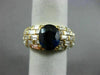 ESTATE LARGE 5.32CT DIAMOND & AAA SAPPHIRE 18KT YELLOW GOLD 3D ANNIVERSARY RING