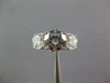 LARGE 4.0CT AAA CUBIC ZIRCONIA 14KT WHITE GOLD 3D 3 STONE ENGAGEMENT RING #27065