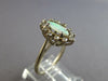 ESTATE .50CT DIAMOND & AAA OPAL 14KT WHITE GOLD MARQUISE & ROUND FUN RING #27557