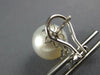 .40CT DIAMOND & AAA SOUTH SEA PEARL 18KT WHITE GOLD 3D CLIP ON HANGING EARRINGS