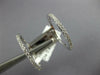 ESTATE LARGE .47CT DIAMOND 18KT WHITE GOLD 3D CLASSIC DOUBLE FULL BAR RING