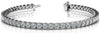ESTATE 10CT DIAMOND 14KT WHITE GOLD 3D CLASSIC ROUND FOUR PRONG TENNIS BRACELET
